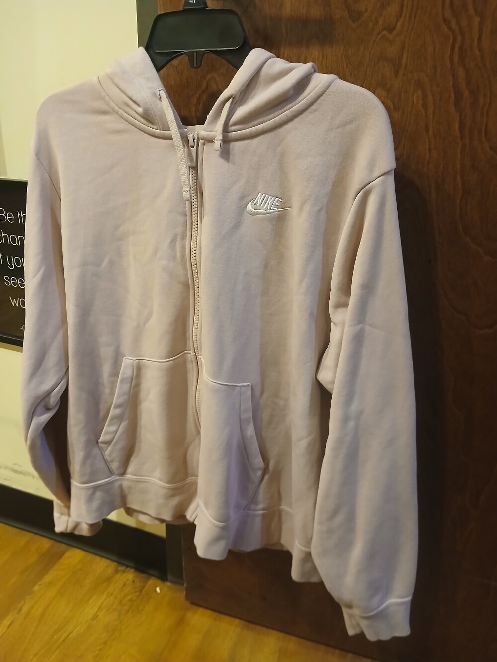 NWOT/ NIKE light pink signature hoodie